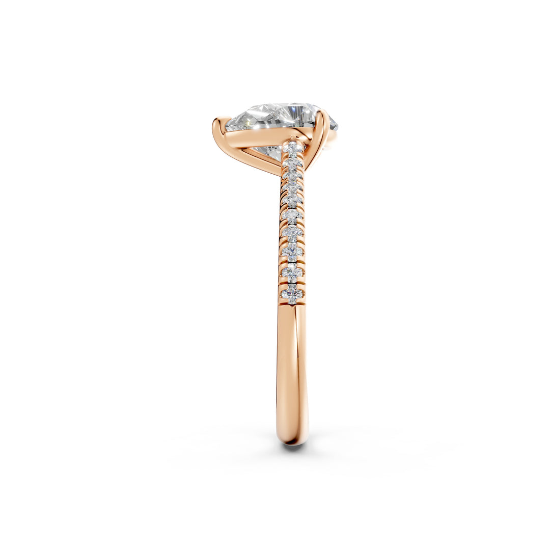 Zira Pear Solitaire Diamond Womens Ring