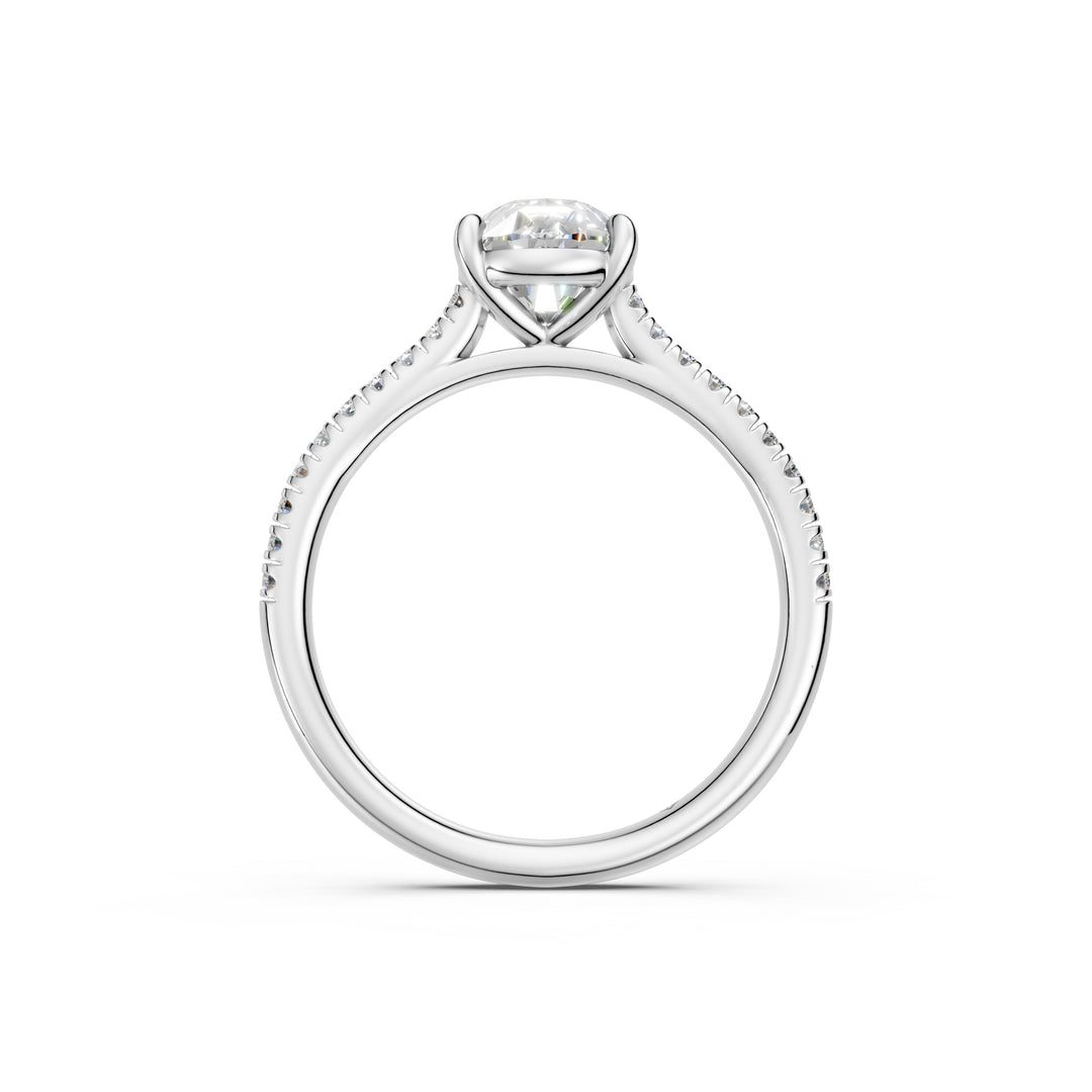 Zira Pear Solitaire Diamond Womens Ring
