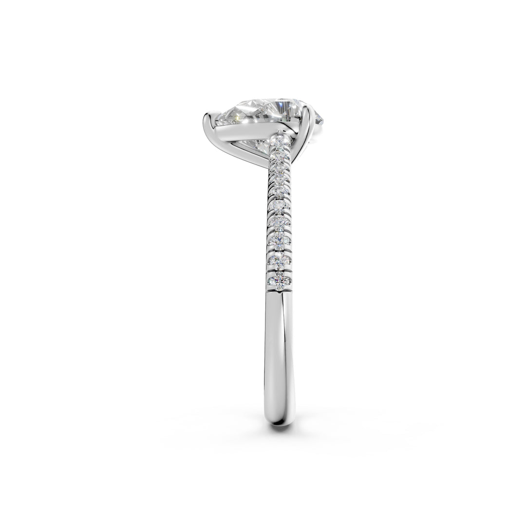 Zira Pear Solitaire Diamond Womens Ring