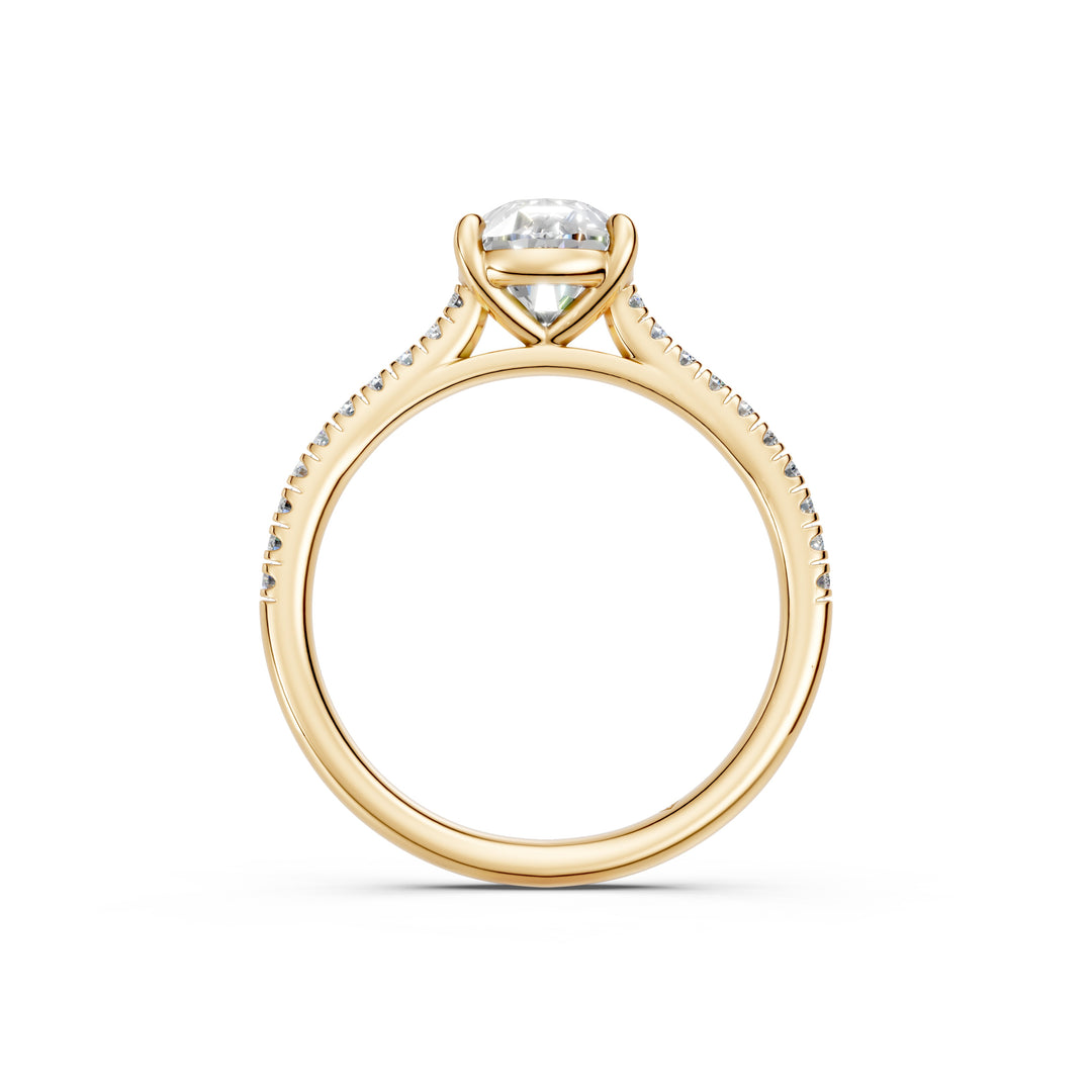 Zira Pear Solitaire Diamond Womens Ring