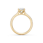 Load image into Gallery viewer, Zira Pear Solitaire Diamond Womens Ring
