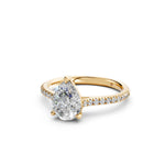 Load image into Gallery viewer, Zira Pear Solitaire Diamond Womens Ring
