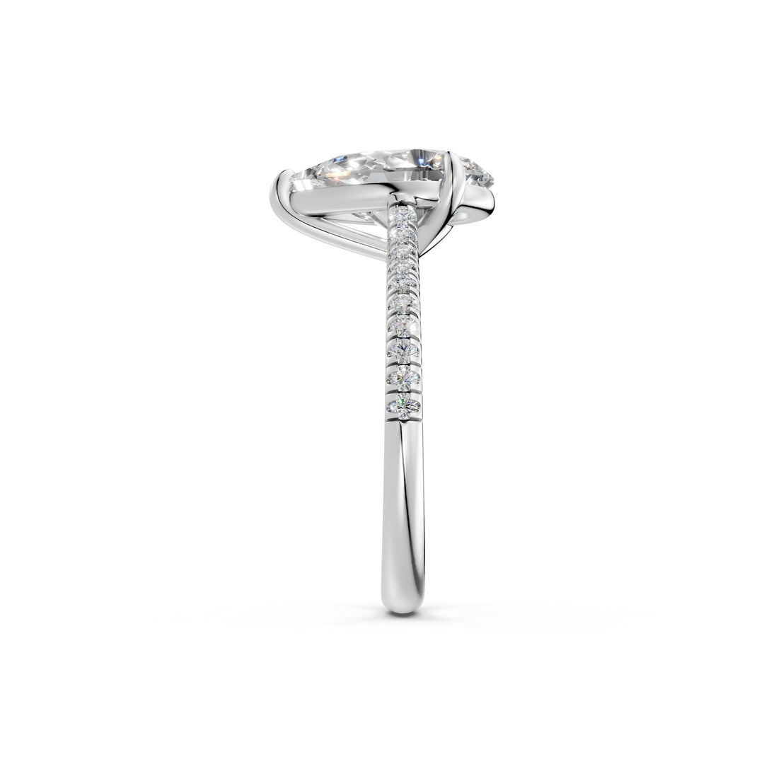 Ziana Pear Solitaire Diamond Womens Ring