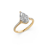 Load image into Gallery viewer, Ziana Pear Solitaire Diamond Womens Ring
