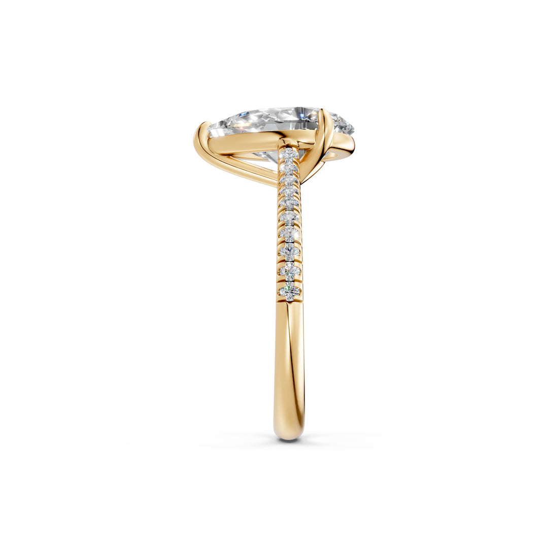 Ziana Pear Solitaire Diamond Womens Ring