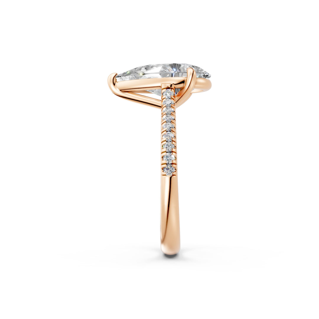 Zeira Pear Solitaire Diamond Womens Ring