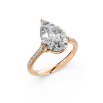 Load image into Gallery viewer, Zeira Pear Solitaire Diamond Womens Ring
