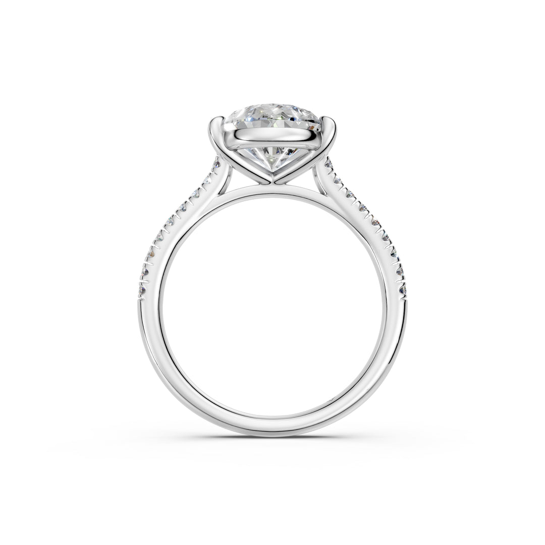 Zeira Pear Solitaire Diamond Womens Ring