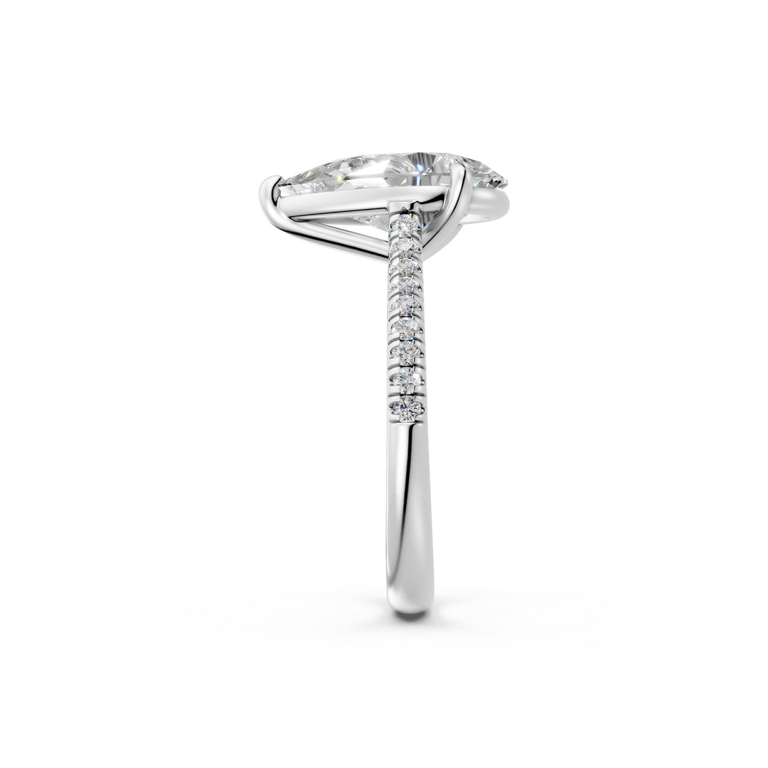 Zeira Pear Solitaire Diamond Womens Ring