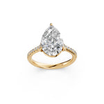 Load image into Gallery viewer, Zeira Pear Solitaire Diamond Womens Ring
