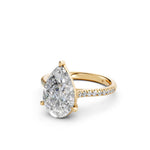 Load image into Gallery viewer, Zeira Pear Solitaire Diamond Womens Ring
