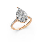 Load image into Gallery viewer, Zarza Pear Solitaire Diamond Womens Ring

