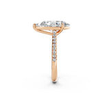 Load image into Gallery viewer, Zarza Pear Solitaire Diamond Womens Ring
