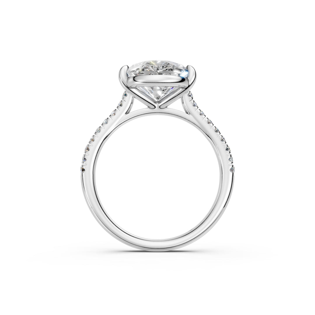 Zarza Pear Solitaire Diamond Womens Ring