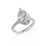 Load image into Gallery viewer, Zarza Pear Solitaire Diamond Womens Ring
