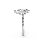 Load image into Gallery viewer, Zarza Pear Solitaire Diamond Womens Ring
