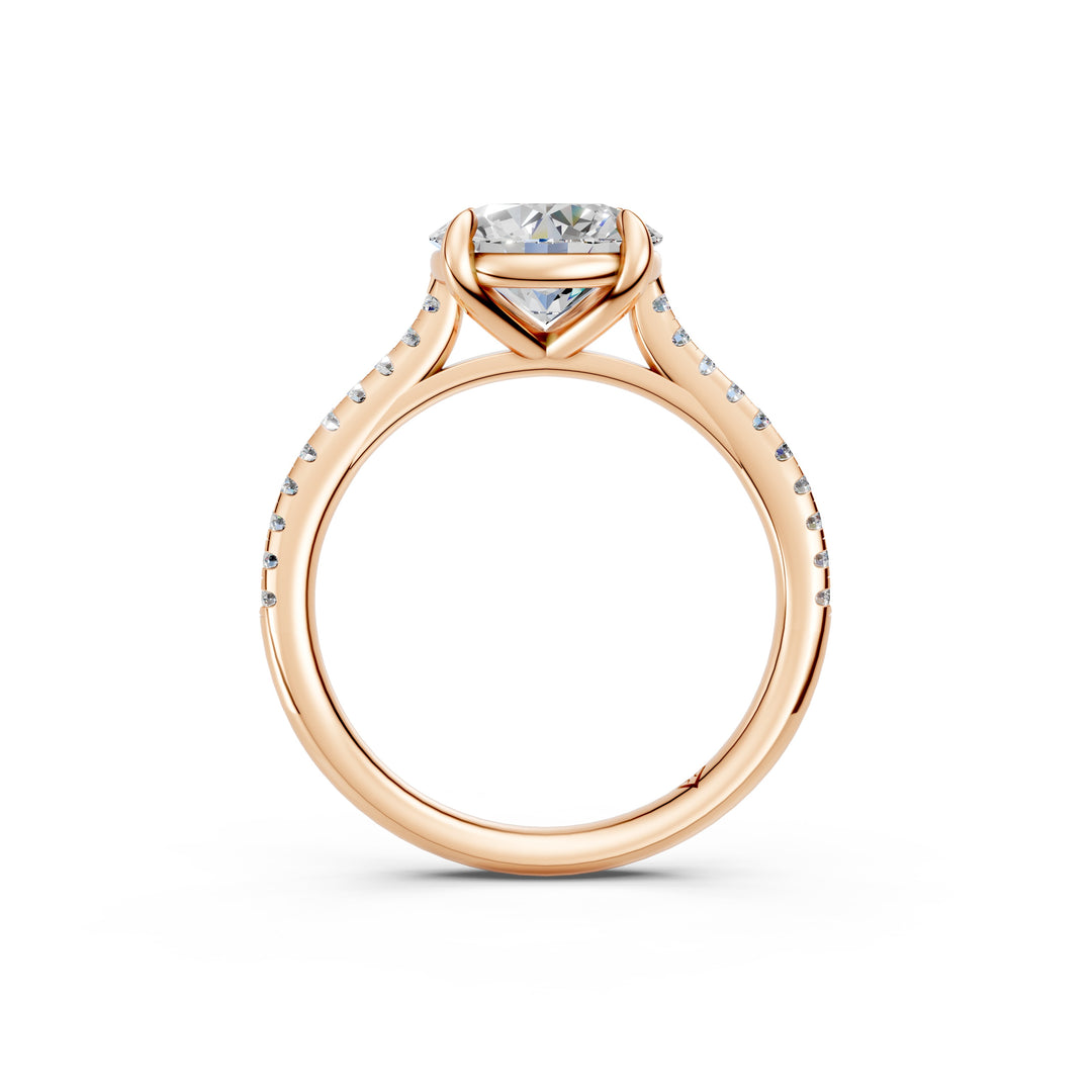 Zamya Round Solitaire Diamond Womens Ring