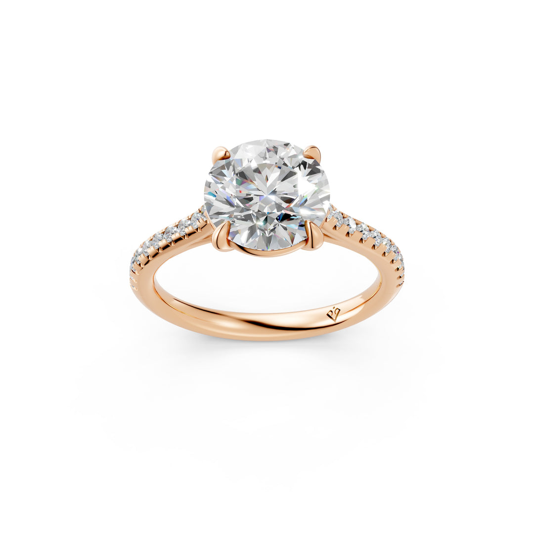 Zamya Round Solitaire Diamond Womens Ring