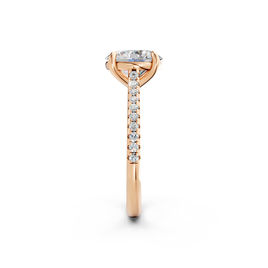 Zamya Round Solitaire Diamond Womens Ring