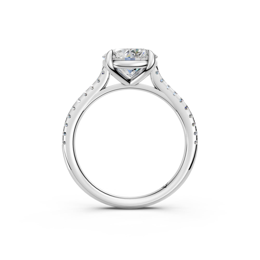 Zamya Round Solitaire Diamond Womens Ring