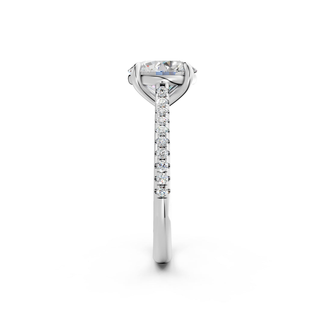 Zamya Round Solitaire Diamond Womens Ring