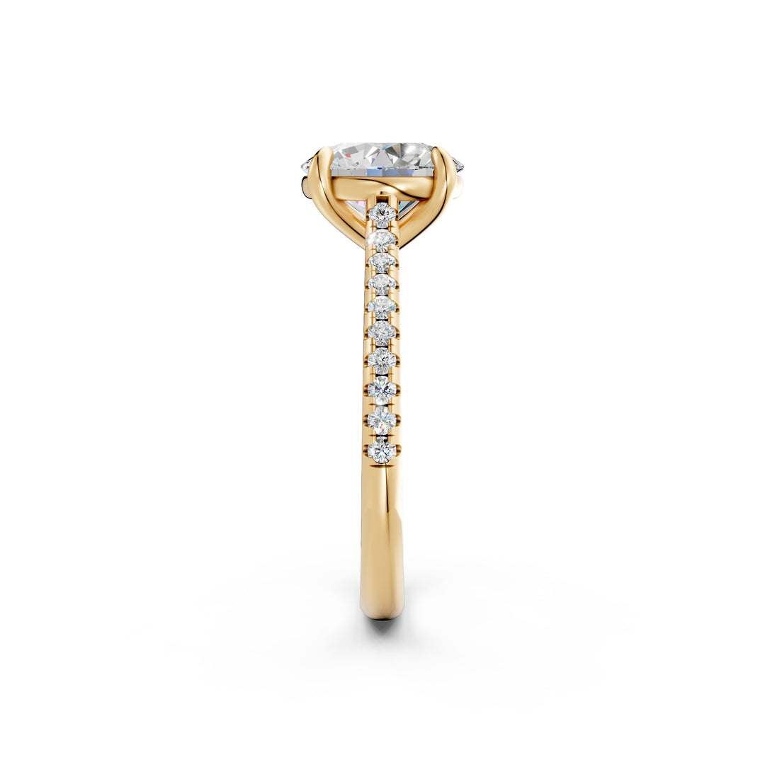 Zamya Round Solitaire Diamond Womens Ring