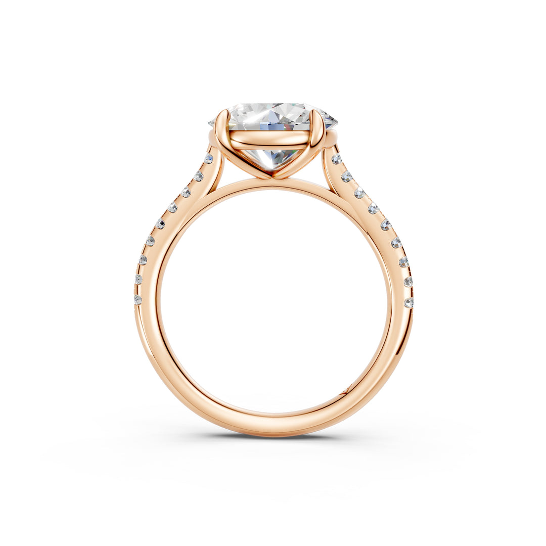 Zalra Round Solitaire Diamond Womens Ring