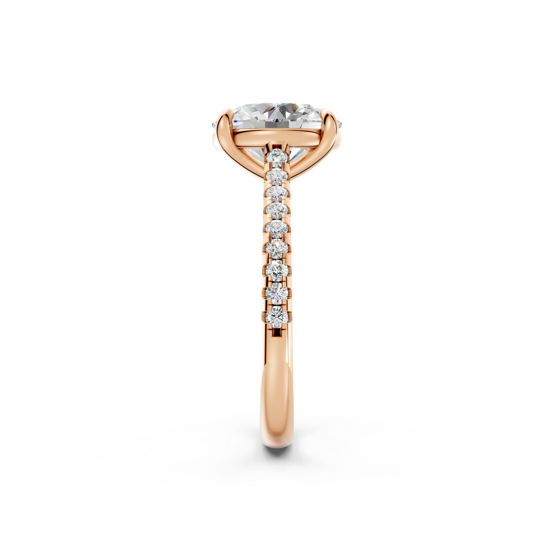 Zalra Round Solitaire Diamond Womens Ring