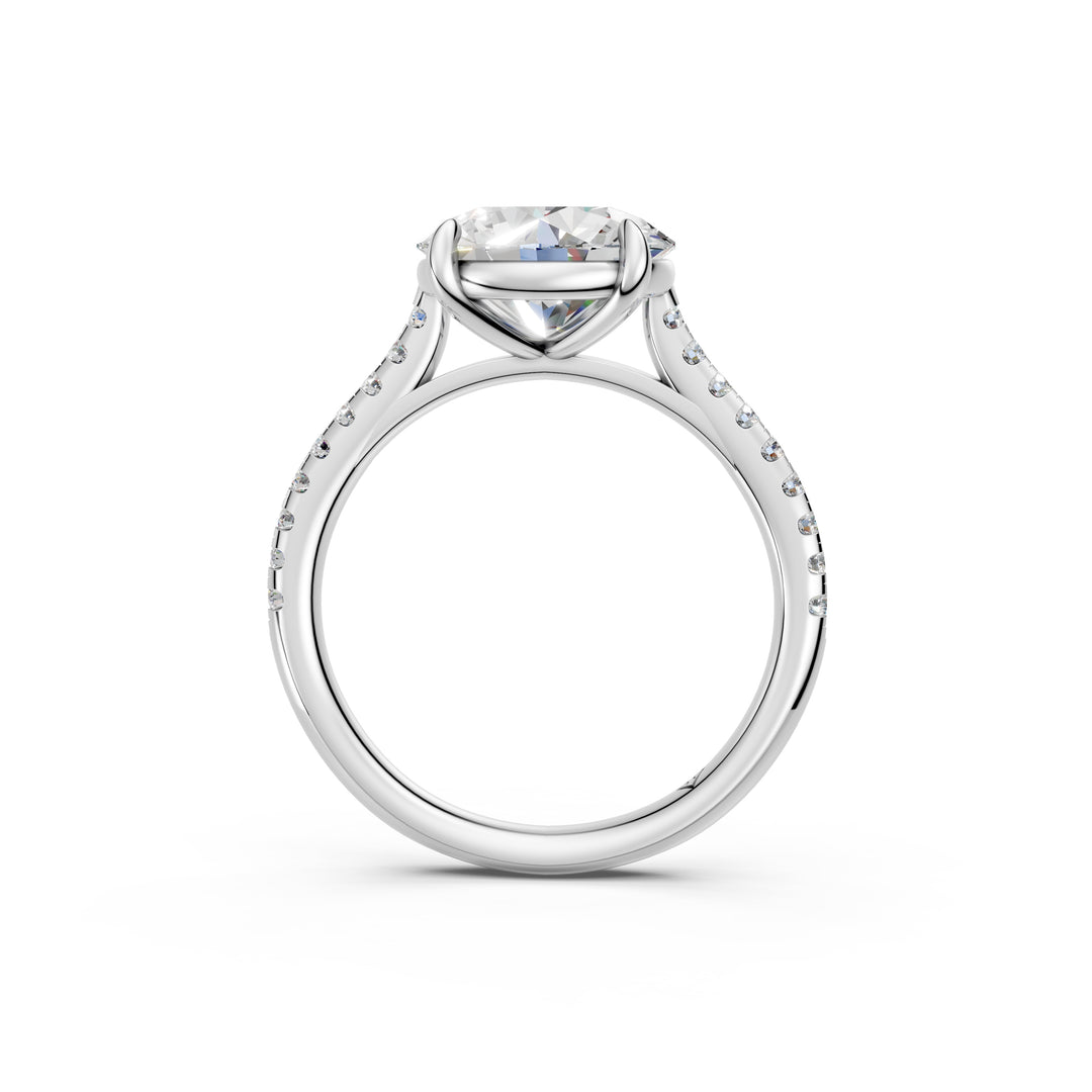 Zalra Round Solitaire Diamond Womens Ring