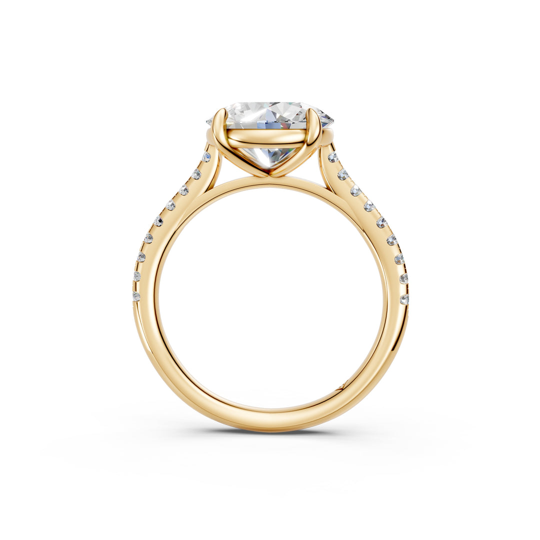 Zalra Round Solitaire Diamond Womens Ring