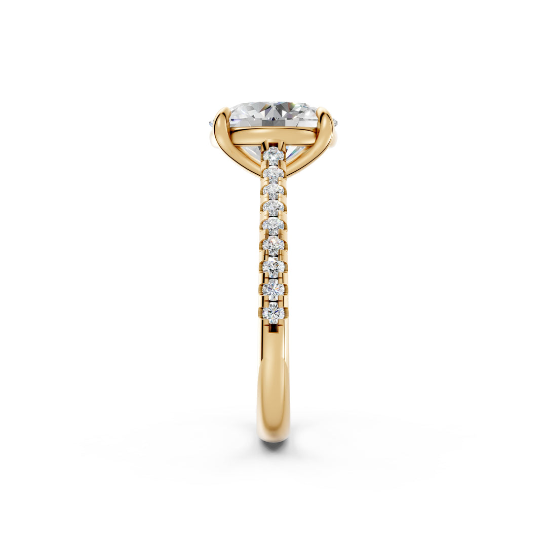 Zalra Round Solitaire Diamond Womens Ring