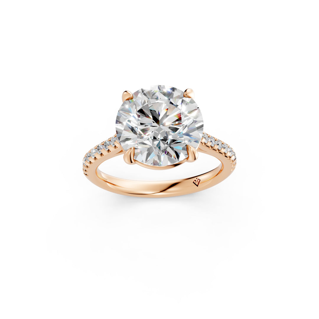 Zaira Round Solitaire Diamond Womens Ring
