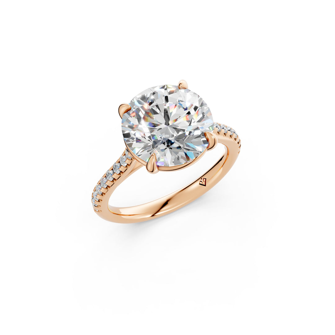 Zaira Round Solitaire Diamond Womens Ring