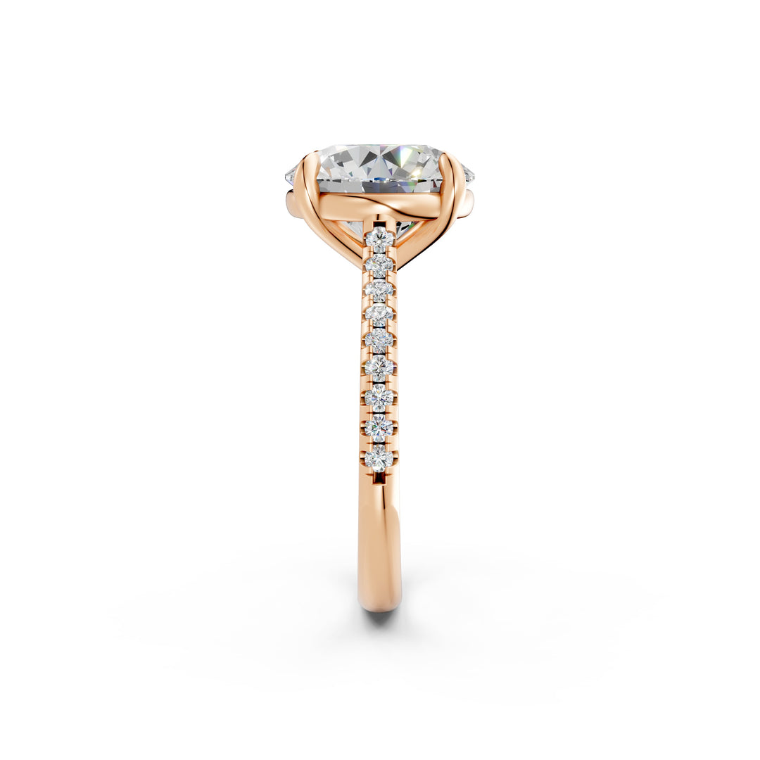 Zaira Round Solitaire Diamond Womens Ring
