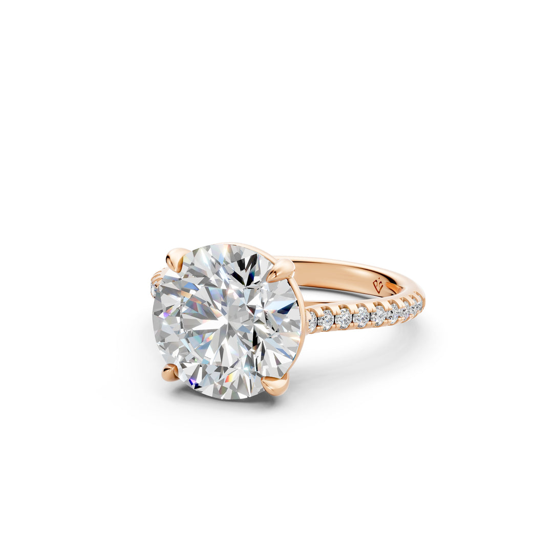 Zaira Round Solitaire Diamond Womens Ring