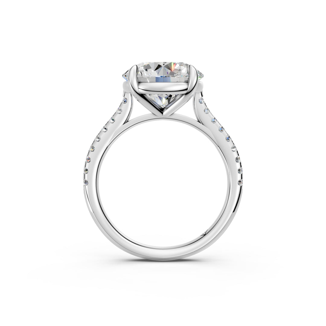 Zaira Round Solitaire Diamond Womens Ring