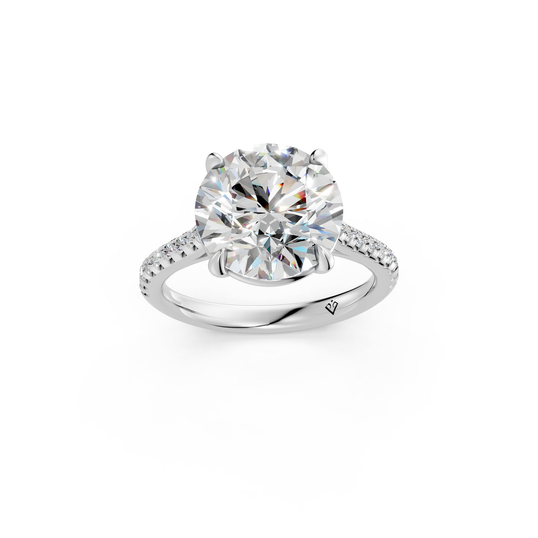 Zaira Round Solitaire Diamond Womens Ring