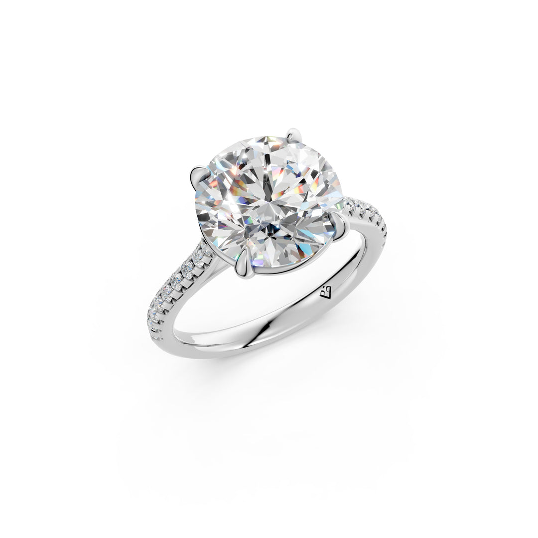 Zaira Round Solitaire Diamond Womens Ring