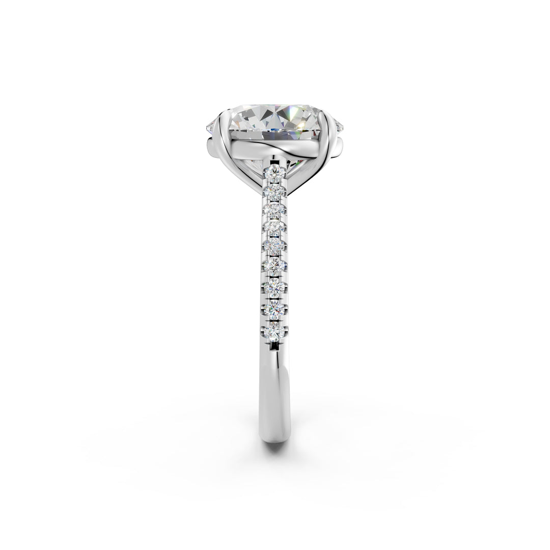 Zaira Round Solitaire Diamond Womens Ring
