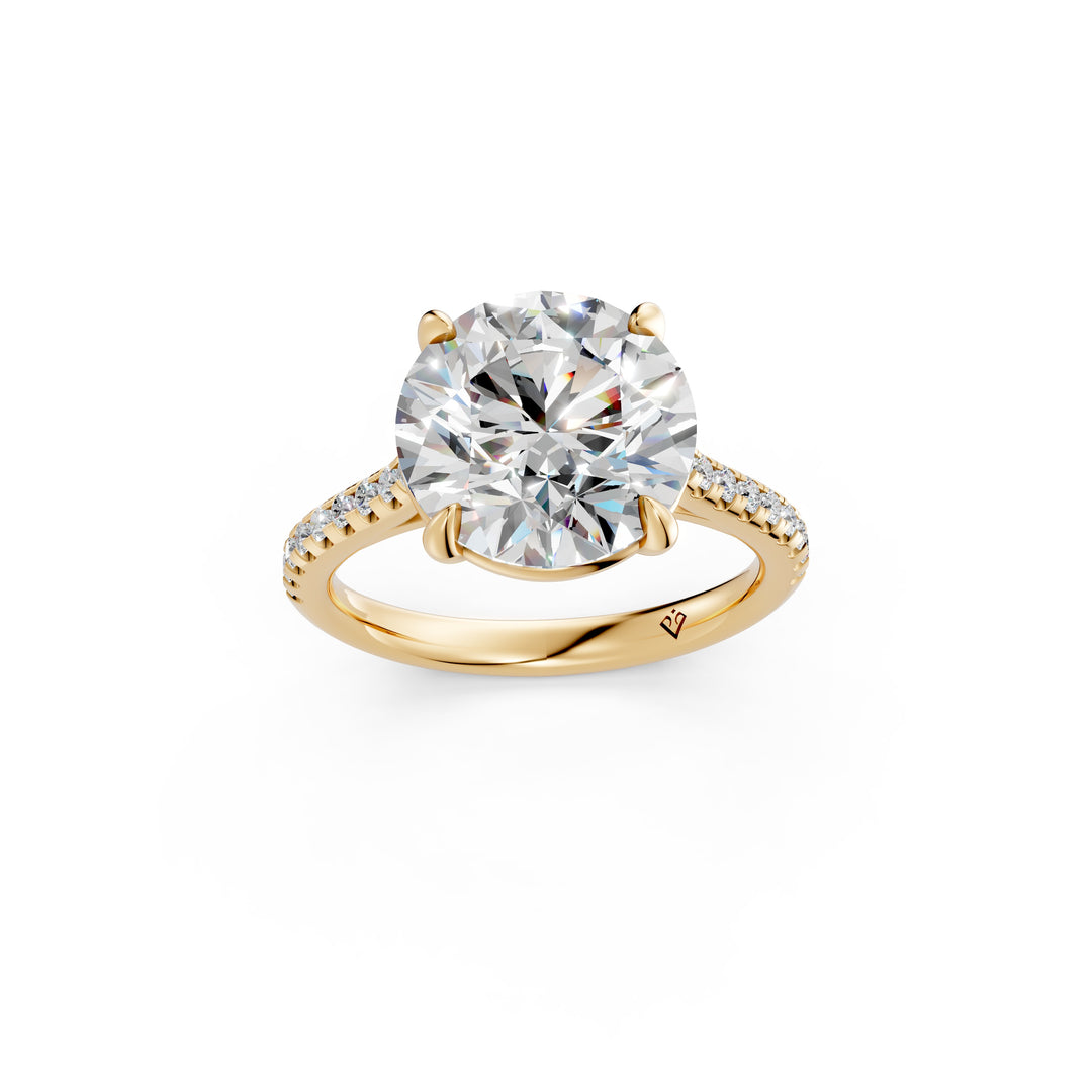Zaira Round Solitaire Diamond Womens Ring