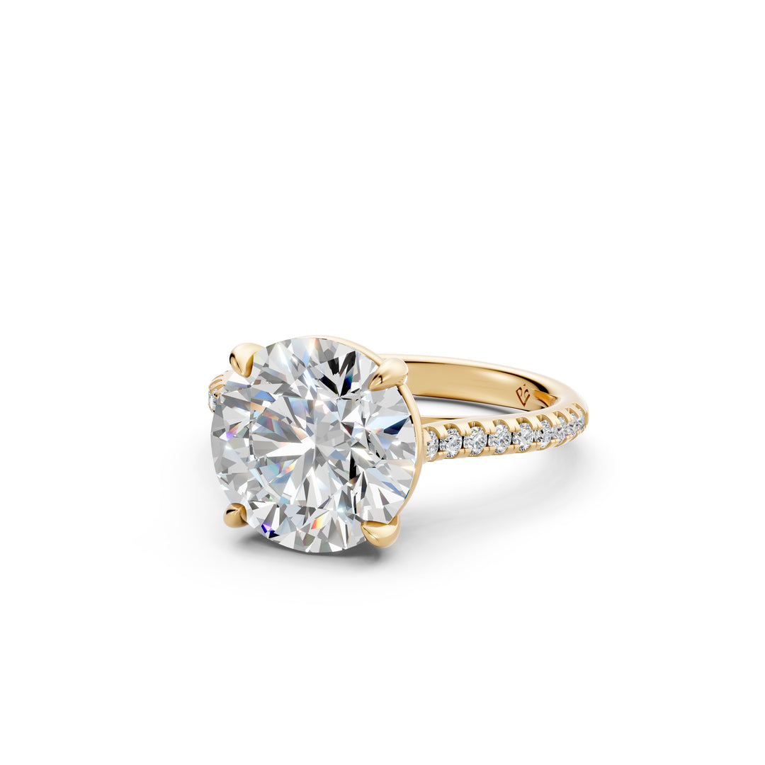 Zaira Round Solitaire Diamond Womens Ring