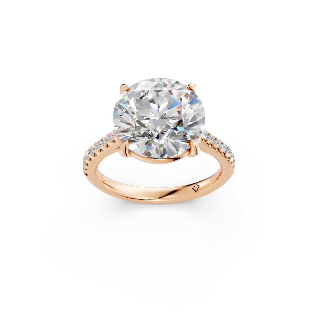 Zaara Round Solitaire Diamond Womens Ring