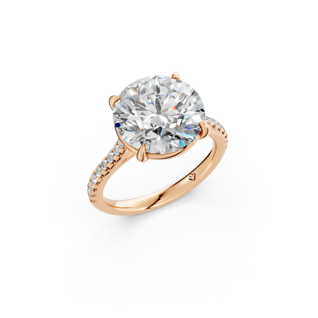 Zaara Round Solitaire Diamond Womens Ring