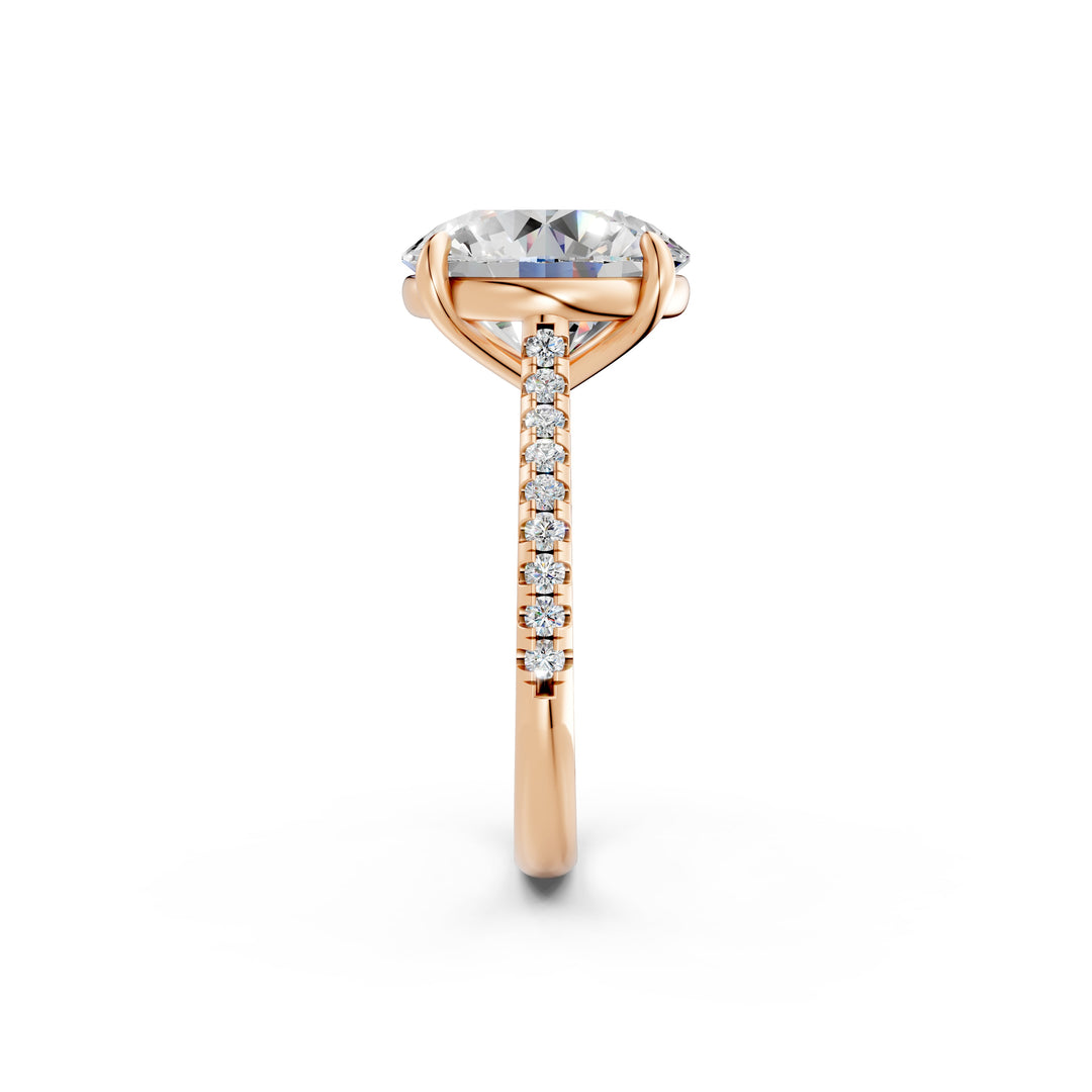 Zaara Round Solitaire Diamond Womens Ring