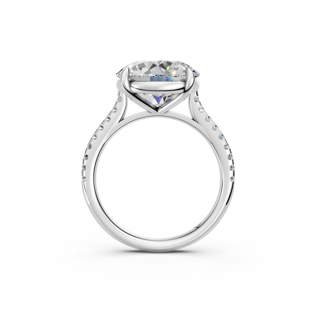 Zaara Round Solitaire Diamond Womens Ring