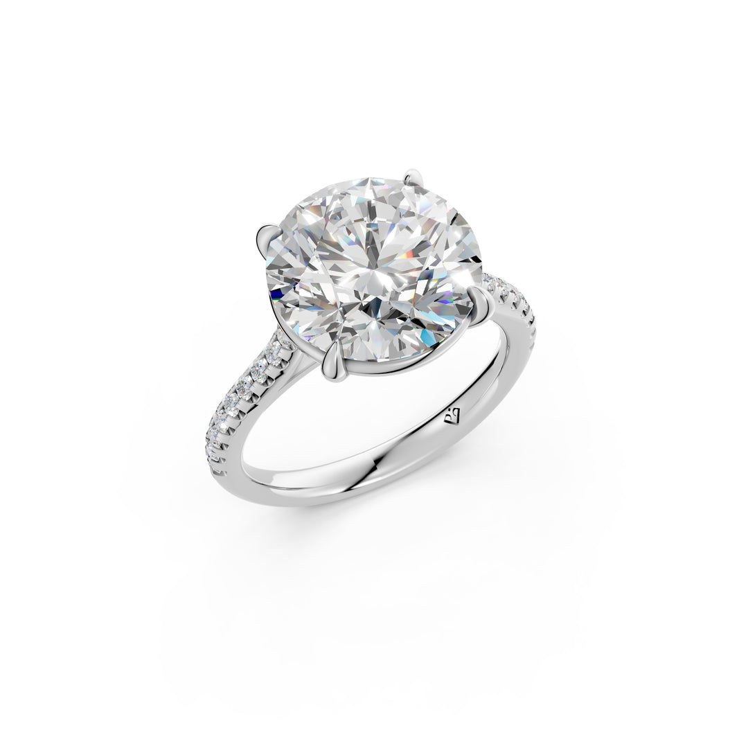 Zaara Round Solitaire Diamond Womens Ring