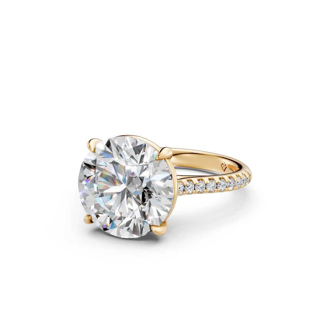 Zaara Round Solitaire Diamond Womens Ring