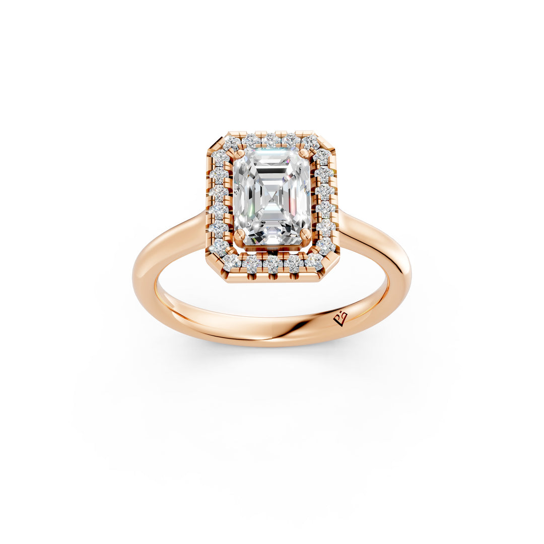Yira Emerald Solitaire Diamond Womens Ring
