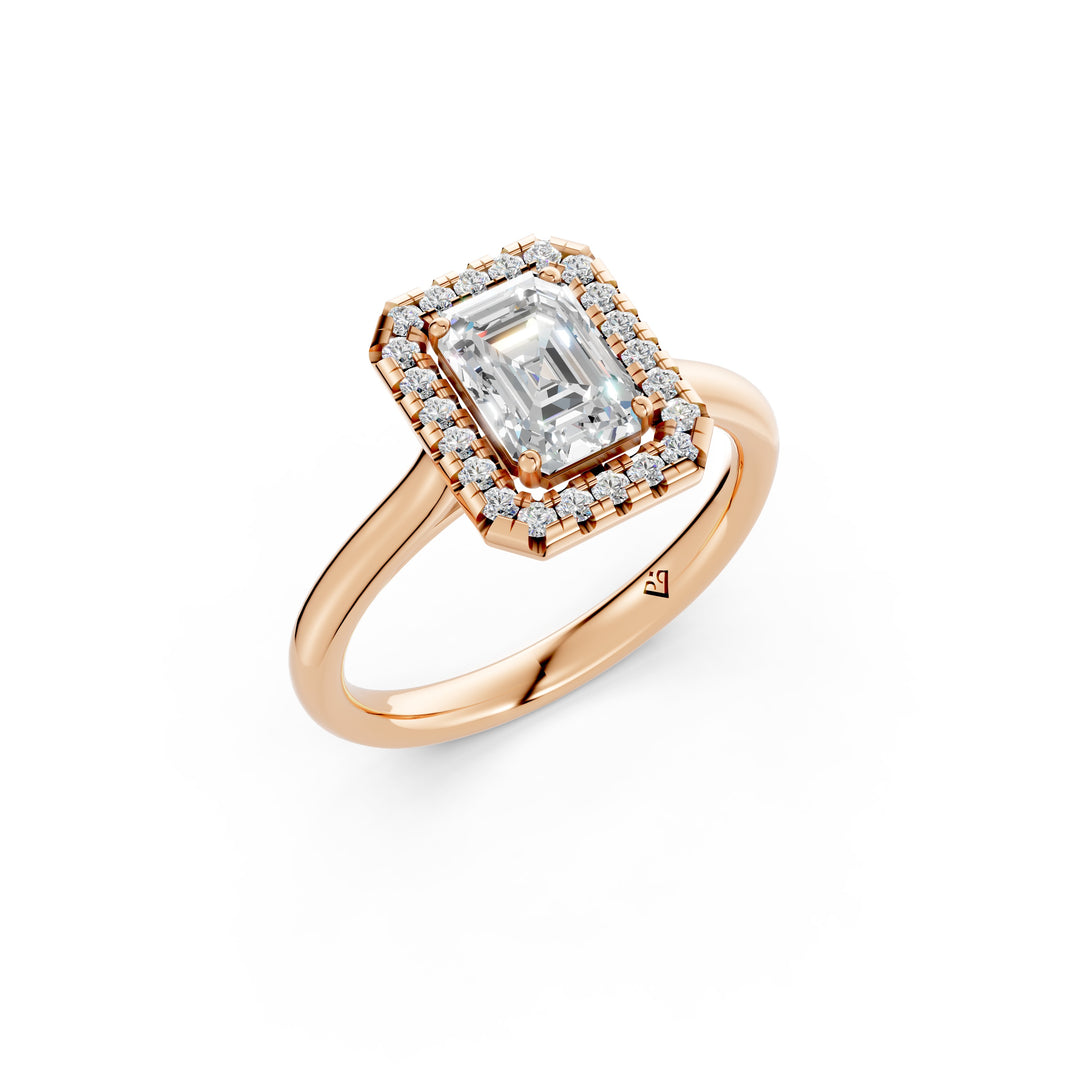 Yira Emerald Solitaire Diamond Womens Ring