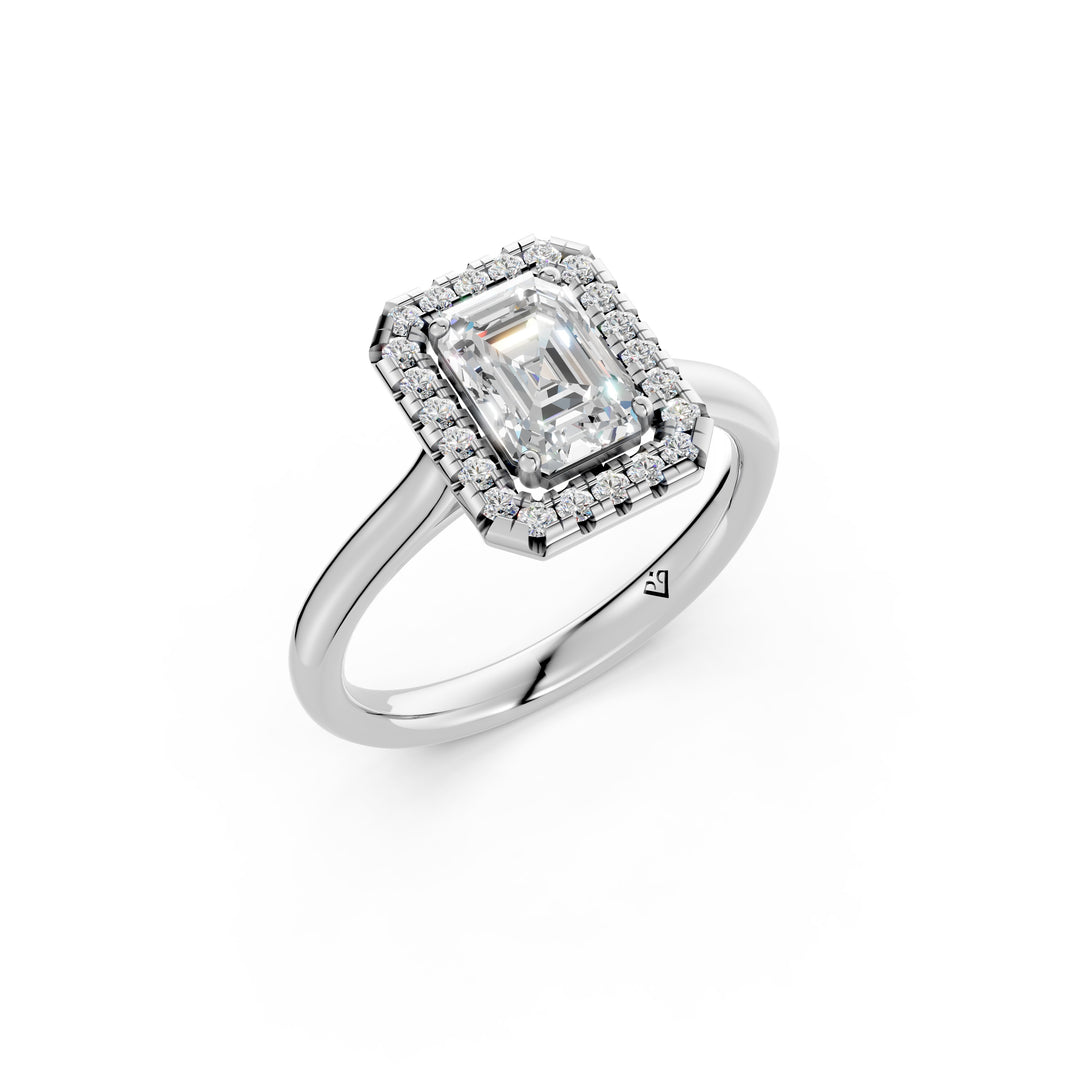 Yira Emerald Solitaire Diamond Womens Ring